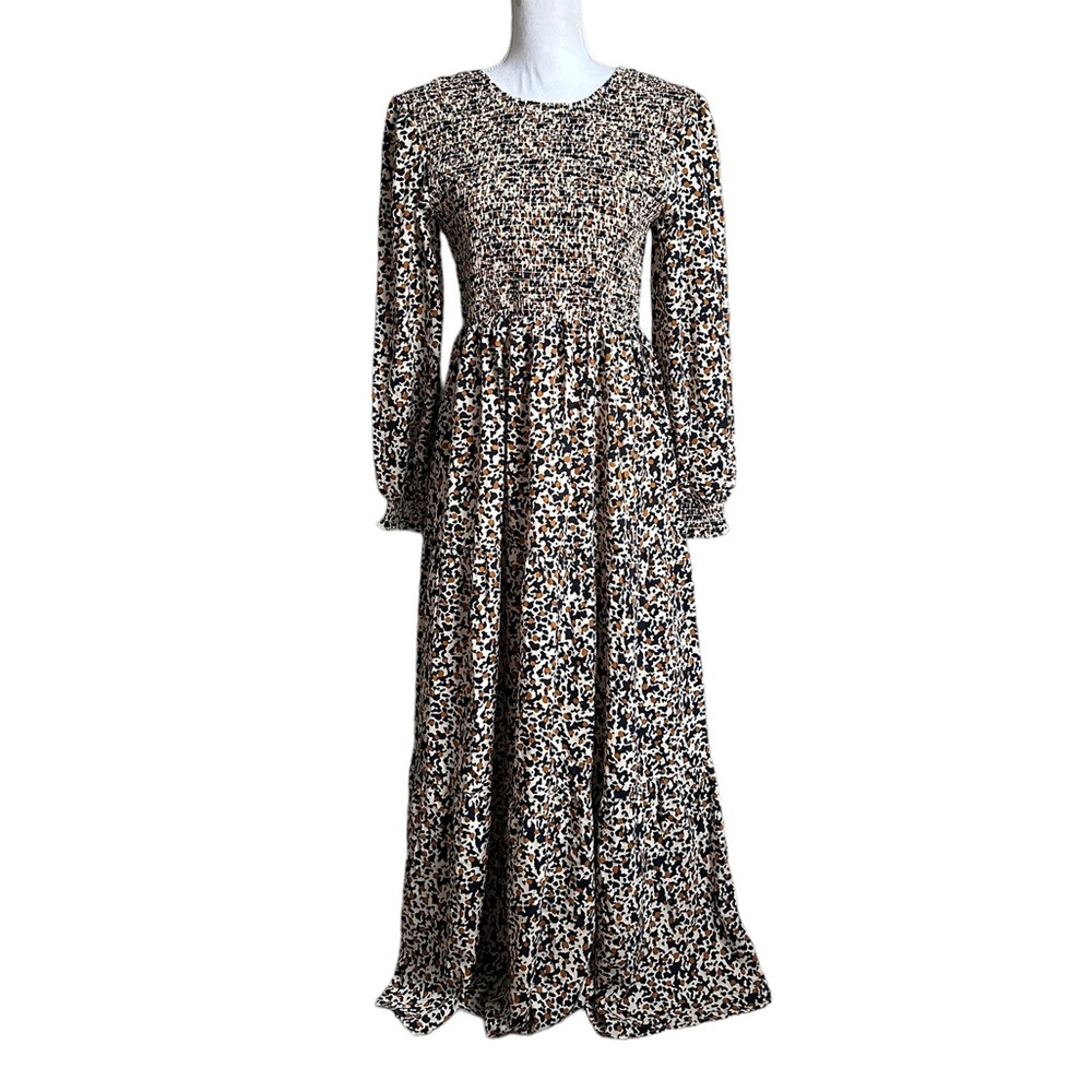 Brass & Roe by CTS Jules Maxi Animal Print Dress Size Small